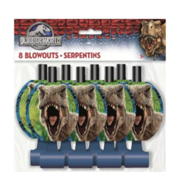 Jurassic World roltongen 8 stuks