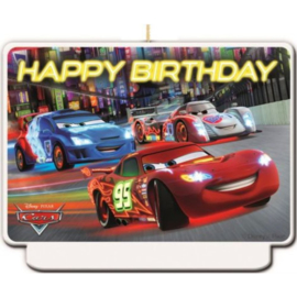 Cars taartkaars Happy Birthday 9x7,5cm