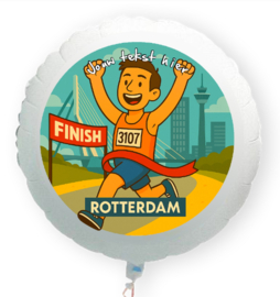 Marathon Rotterdam man folie ballon XL met eigen tekst 58cm