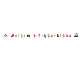 Welkom Sinterklaas letterslinger 285cm