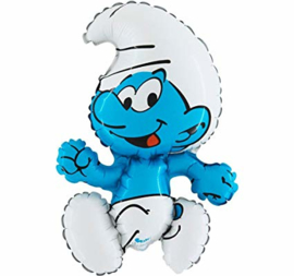 Lol smurf folie ballon op stok 35cm