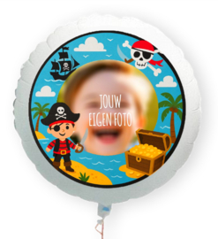 Piraten folie ballon XL met eigen foto 58cm