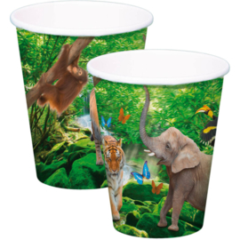 Safari jungle bekers karton 8 stuks 250ml