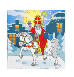 Sinterklaas op paard servetten 20 stuks 33x33cm