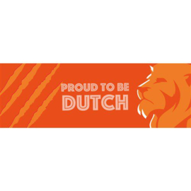 Oranje voetbal WK en EK banner muur 74x220cm