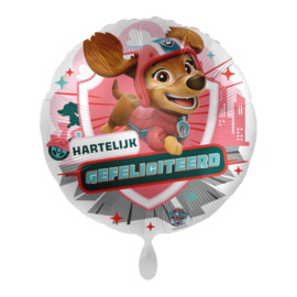 Paw Patrol Liberty Hartelijk Gefeliciteerd folie ballon 45cm