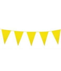 Vlaglijn geel plastic 10m