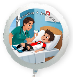 Voetbal Rotterdam beterschap folie ballon XL met eigen naam 58cm