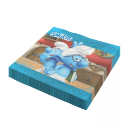 Smurfen servetten 20 stuks 33x33cm