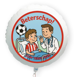 Eindhoven voetbal beterschap folie ballon XL met eigen tekst 58cm