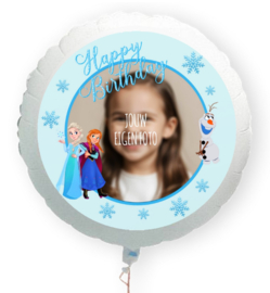 Anna en Elsa folie ballon XL met eigen foto 58cm