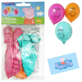 Peppa Pig ballonnen 6 stuks