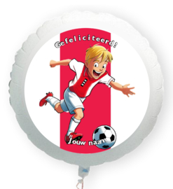 Voetbal Amsterdam folie ballon XL met eigen naam 58cm