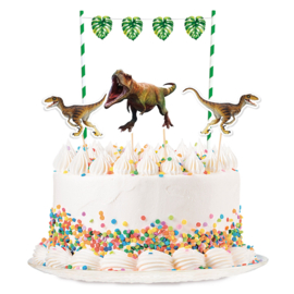 Jurassic dinosaurus taart versiering set