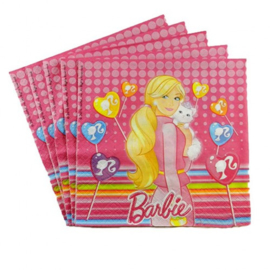 Barbie servetten 20 stuks 33x33cm