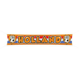 Oranje Holland spandoek 370x60cm
