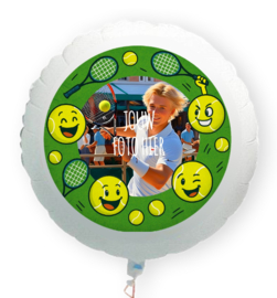 Tennis folie ballon XL met eigen foto 58cm