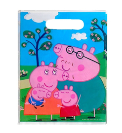 Peppa Pig feestzakjes plastic 10 stuks