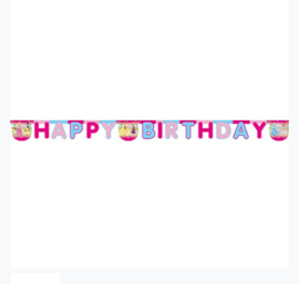 Prinsessen letterslinger Happy Birthday 1,8m