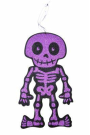 Halloween glitter skelet hangdecoratie 30cm