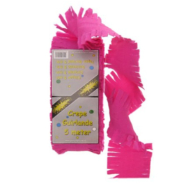 Slinger roze crepe papier 5m