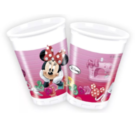 Minnie Mouse bekers plastic 8 stuks 200ml