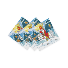 Sinterklaas op paard servetten 20 stuks 33x33cm