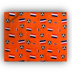 Oranje Ek voetbal tafelkleed plastic 140x180cm