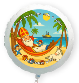 Sint mist jou ook folie ballon XL met eigen naam en tekst 58cm