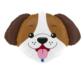 Hond gezicht folie ballon 84cm