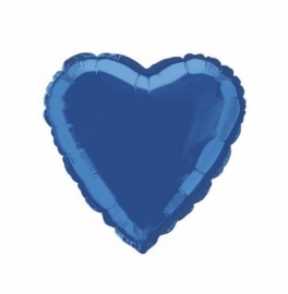 Folie ballon blauw hart