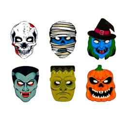 Halloween maskers karton 6 stuks