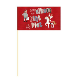 Sinterklaas intocht zwaaivlaggetje 22x12cm