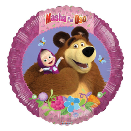 Masha en de beer ballon op stok 23cm