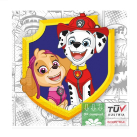 Paw Patrol servetten 20 stuks 33x33cm