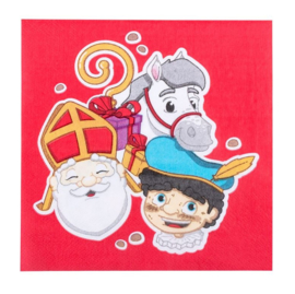Sinterklaas servetten 20 stuks 33x33cm