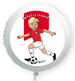 Voetbal Alkmaar folie ballon XL met eigen naam 58cm
