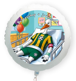 Den Haag voetbal beterschap folie ballon XL met eigen naam 58cm