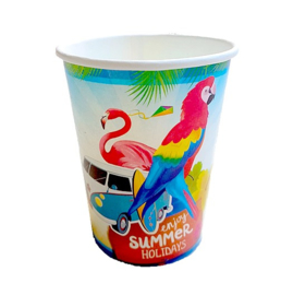 Flamingo bekertjes 8 stuks 250ml