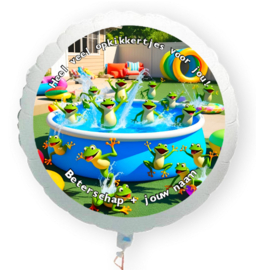 Heel veel opkikkertjes beterschap folie ballon XL met eigen naam 58cm