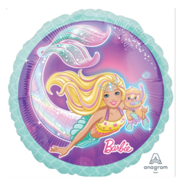 Barbie zeemeermin  folie ballon 45cm