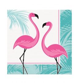 Flamingo servetten 16 stuks 33x33cm