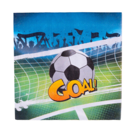 Voetbal goal servetten 20 stuks 33cm