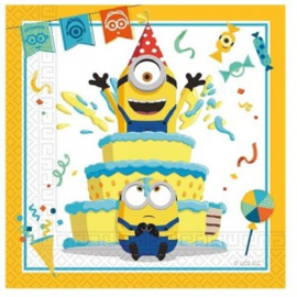 Minions servetten 20 stuks 33x33cm