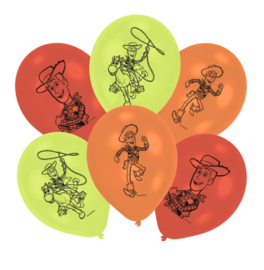 Toy Story Woody ballonnen 6 stuks 23cm
