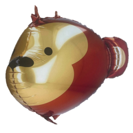 Aap dierenhoofd folie ballon 3D 52x33cm