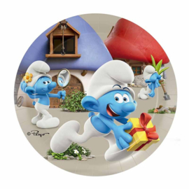 Smurfen gebaksbordjes 8 stuks 18cm