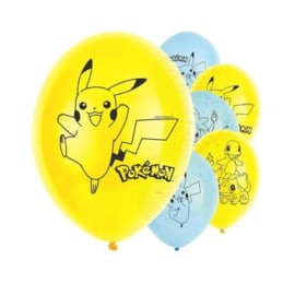 Pokemon ballonnen 6 stuks