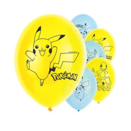 Pokemon ballonnen 6 stuks