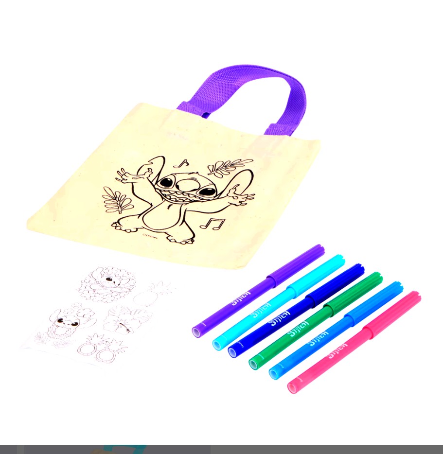 Stitch kleur je tas + stiften